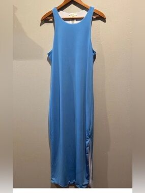 No Comment Blue & White Reversible Maxi Dress with Side Split